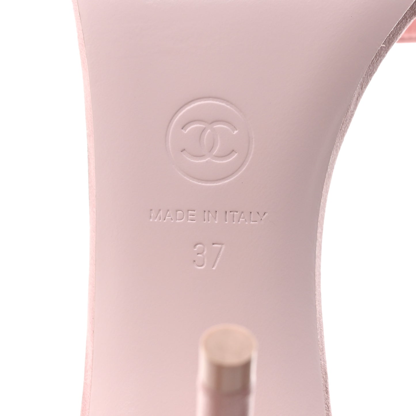 Satin Pearl Sandals 37 Light Pink