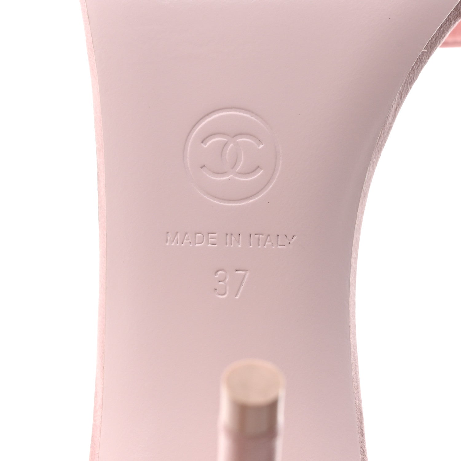 Chanel Satin Pearl Sandals 37 Light Pink 8 of 9