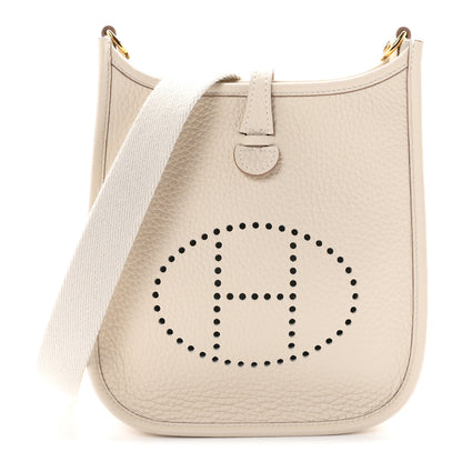 Hermes Taurillon Clemence Evelyne TPM Craie 1 of 10