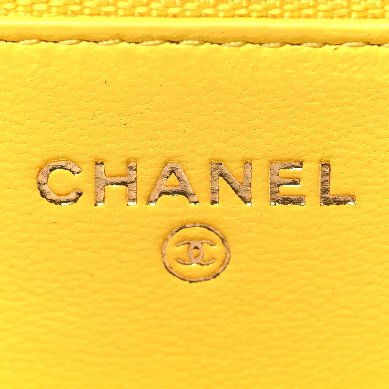 Chanel Lambskin Quilted Wallet on Chain WOC Yellow 6 of 12