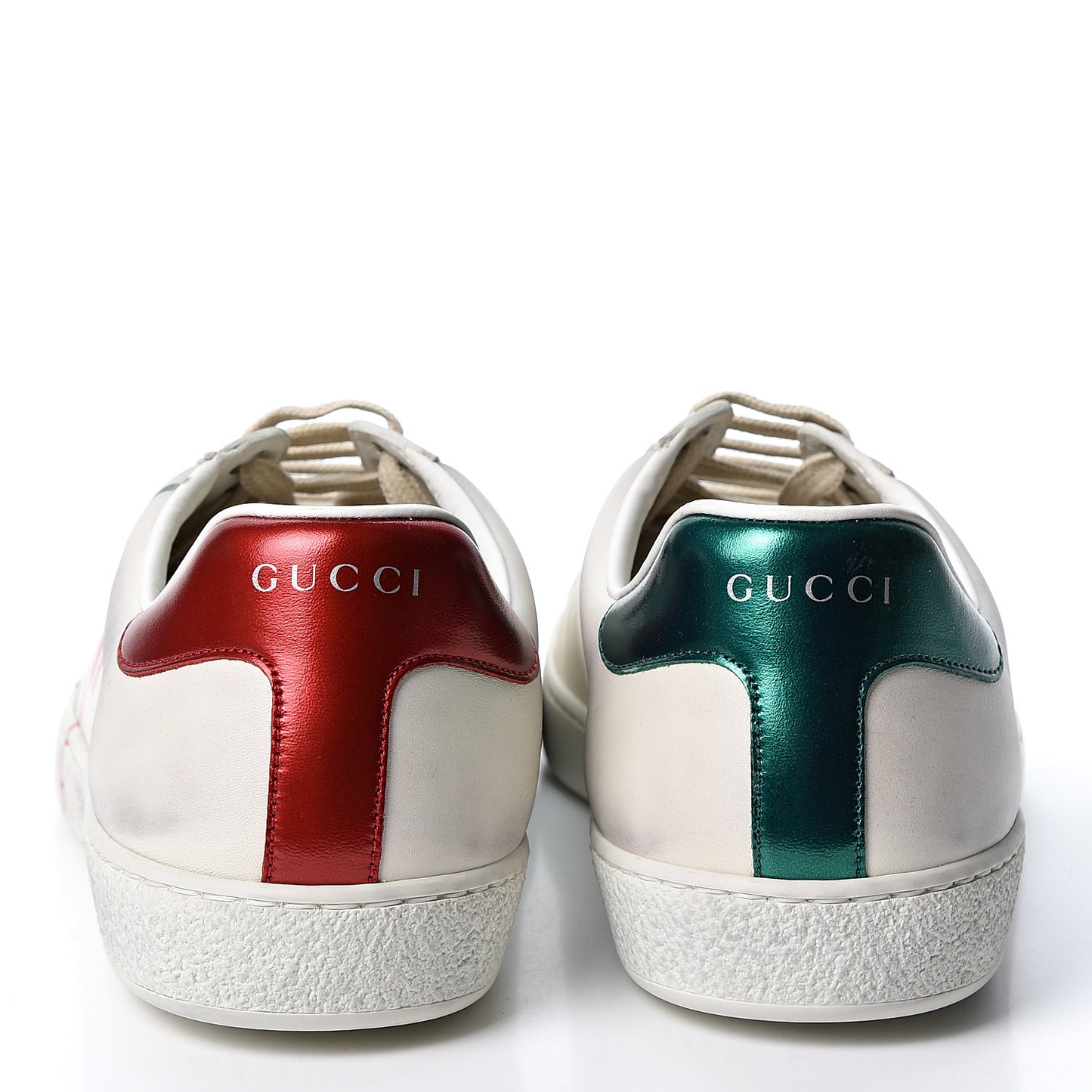 Distressed Calfskin Mens Ace Blade Sneakers 10 White