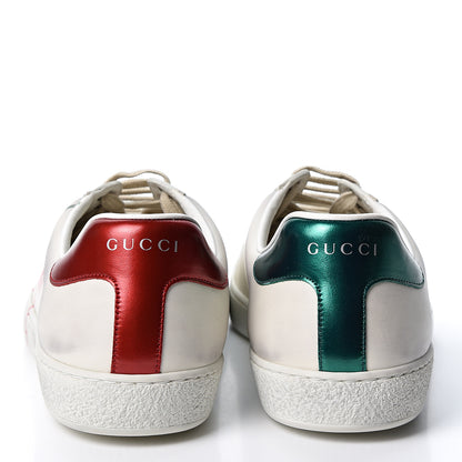 Gucci Distressed Calfskin Mens Ace Blade Sneakers 10 White 5 of 10