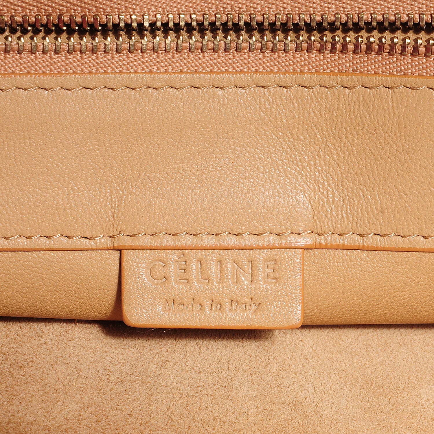 Celine Lambskin Vertical Bi-Cabas Apricot Black 8 of 10
