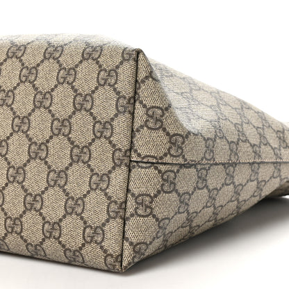 Gucci GG Supreme Monogram Textured Calfskin Web Medium Ophidia Shopping Tote Beige Ebony New Acero 10 of 10