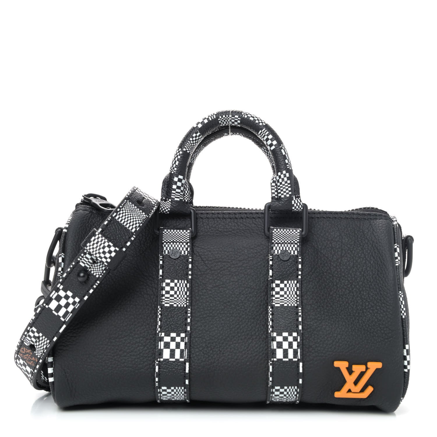 Louis Vuitton Calfskin Damier Distorted Keepall XS Black 1 of 4