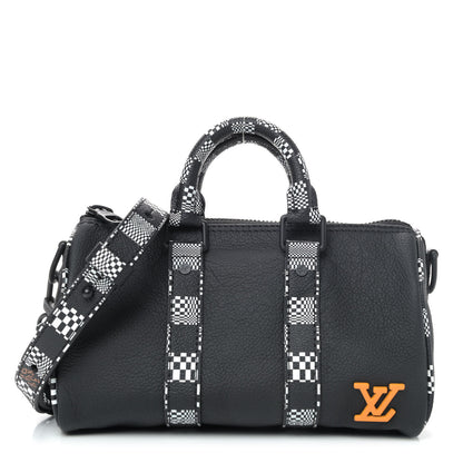 Louis Vuitton Calfskin Damier Distorted Keepall XS Black 1 of 4