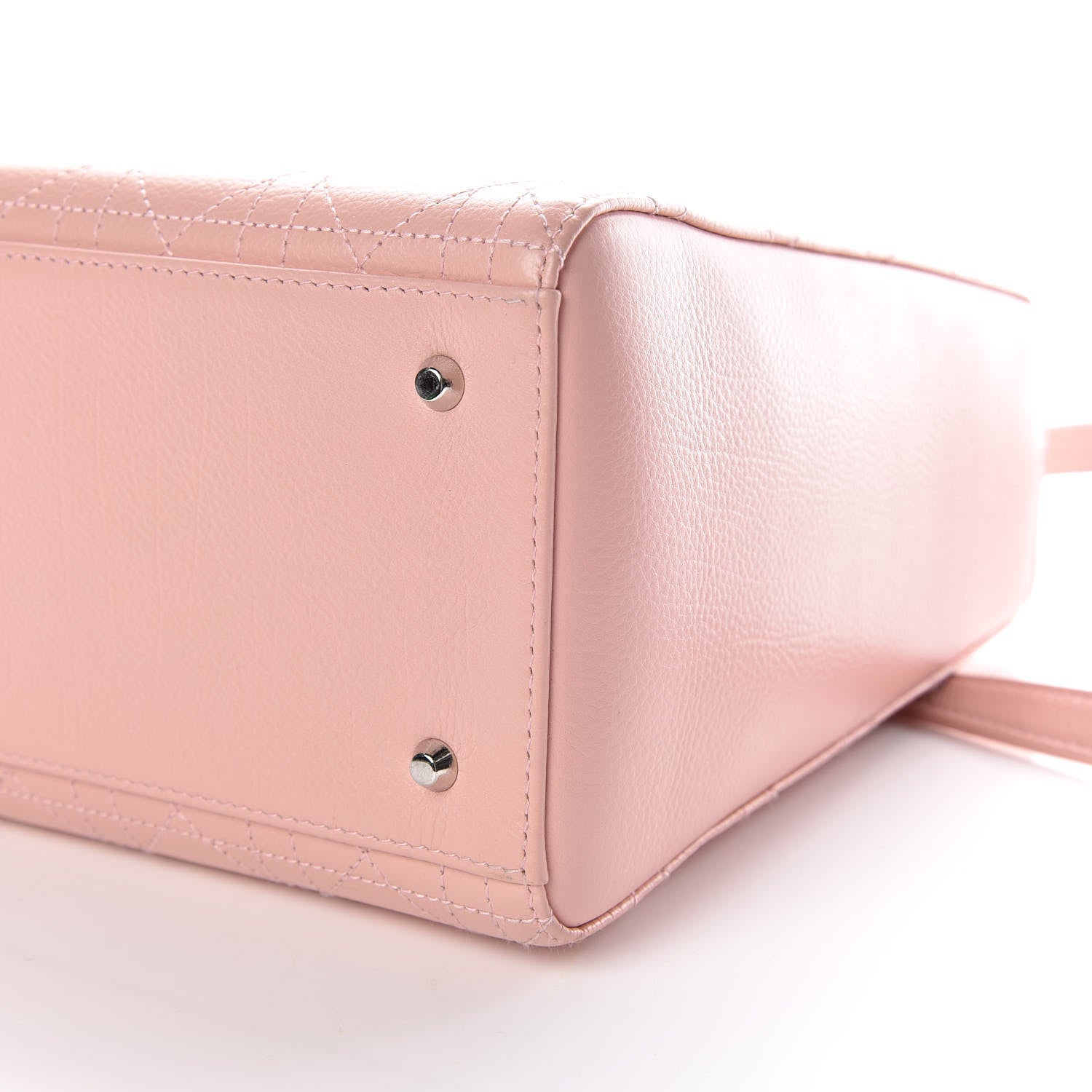 Christian Dior Grained Calfskin Cannage Medium Lady Dior Pink 9 of 9