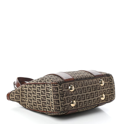 Fendi Zucchino Vitello Shopping Tote Mogano Panna Bruciato 6 of 14
