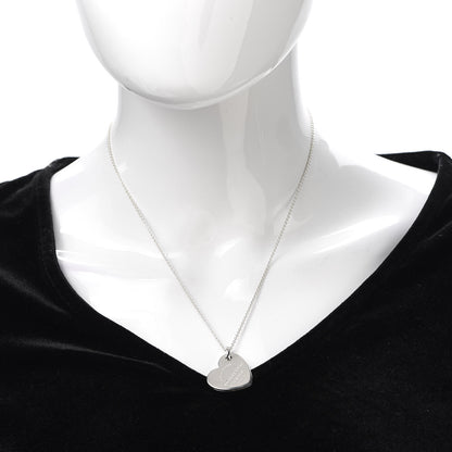 Tiffany Sterling Silver Return To Double Heart Necklace 2 of 7