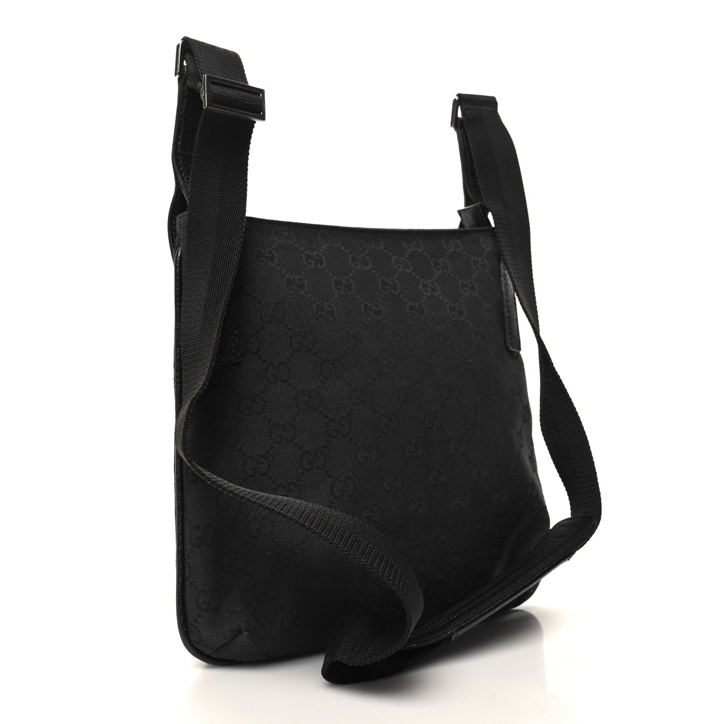 Monogram Flat Messenger Bag Black