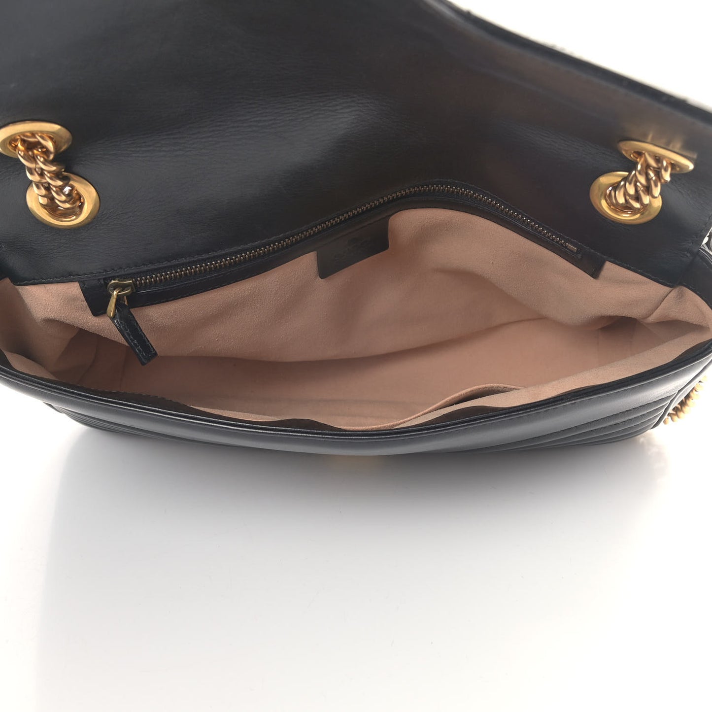Calfskin Matelasse Medium GG Marmont Shoulder Bag Black
