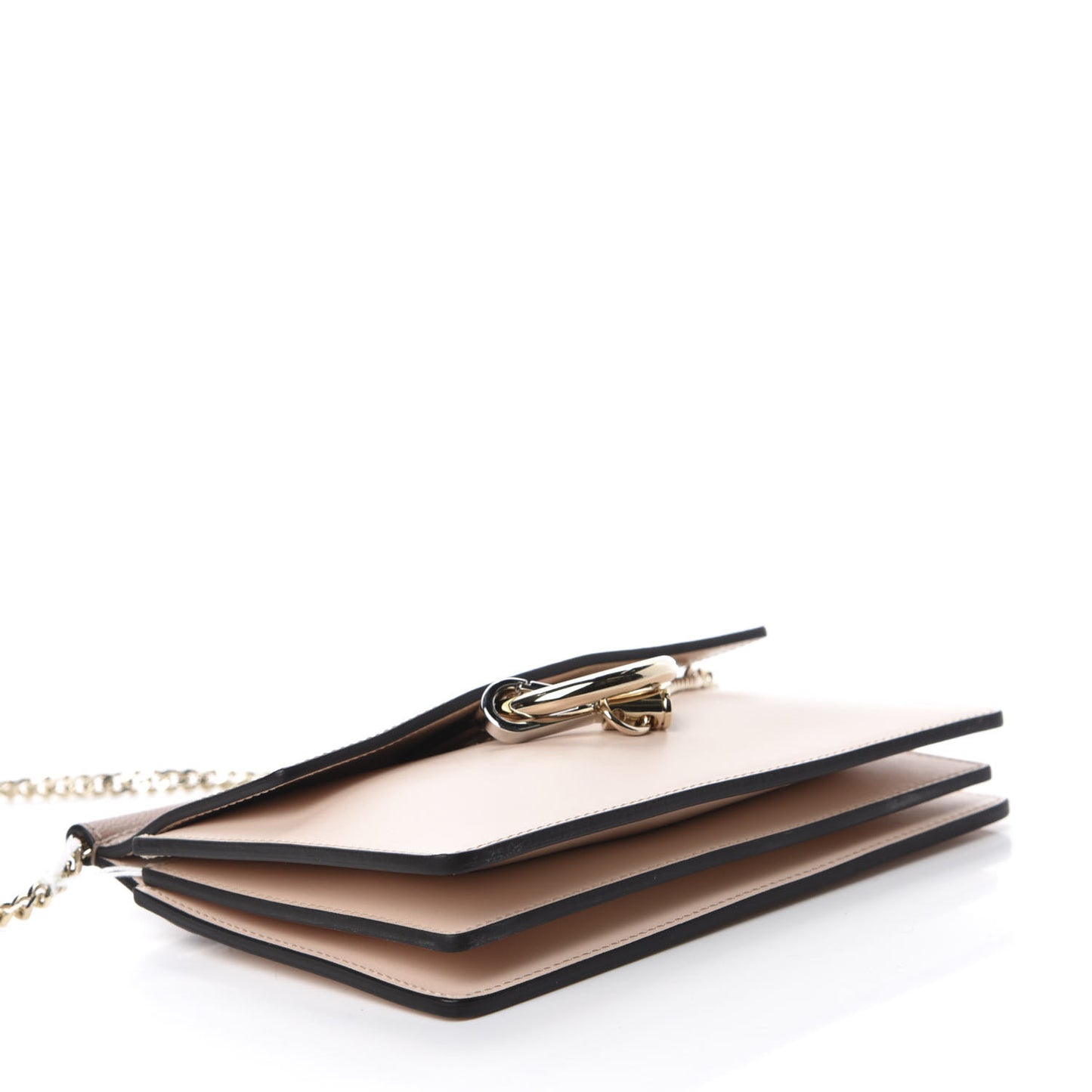 Goatskin Smooth Calfskin Mini Faye Chain Shoulder Bag Pink