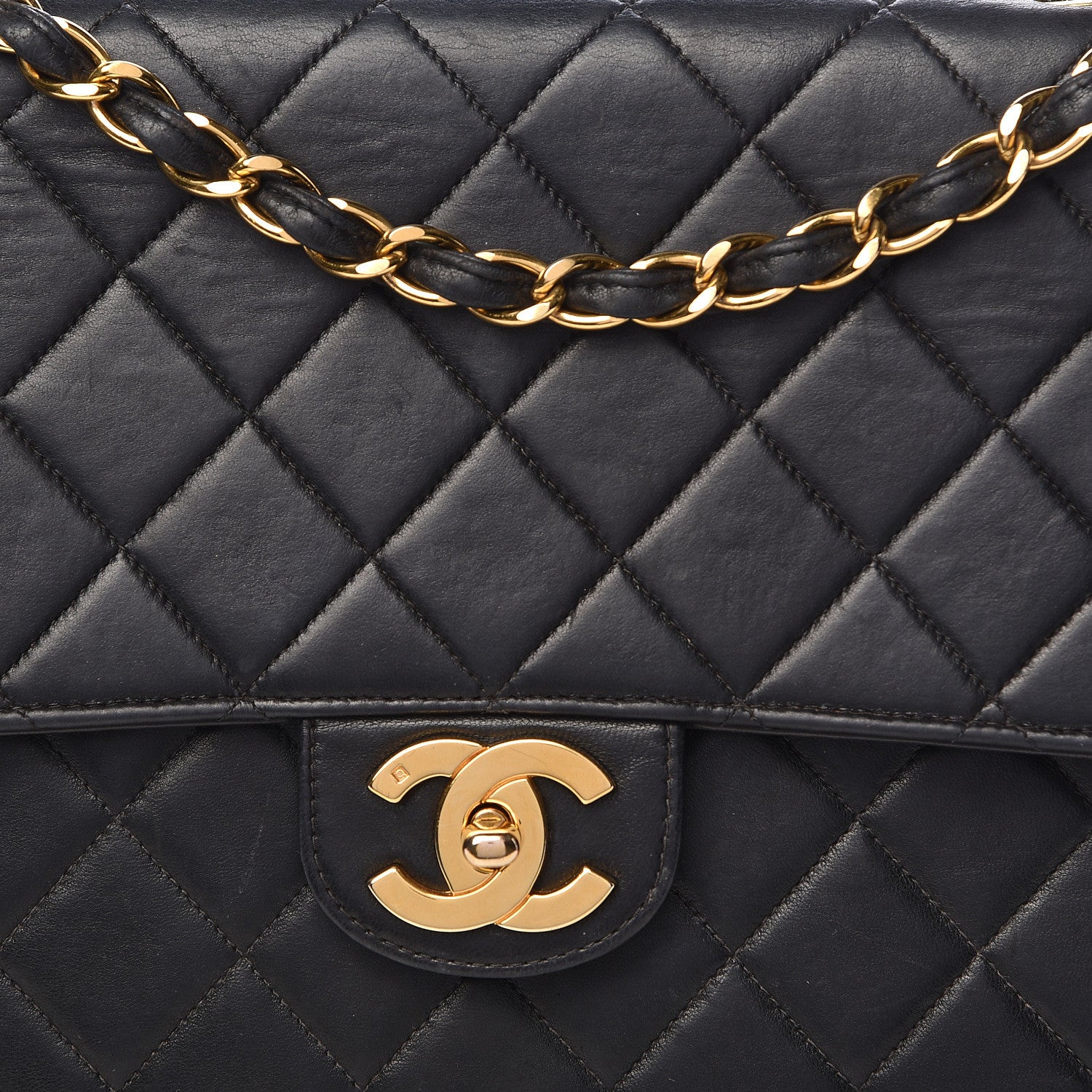 Chanel Lambskin Quilted Jumbo Single Flap Black 16 of 16