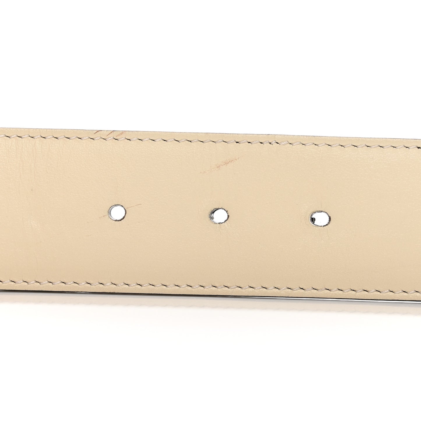 GG Supreme Monogram Matte Plutone Calfskin Double G 40mm Belt 100 40 Beige Ebony Mystic White