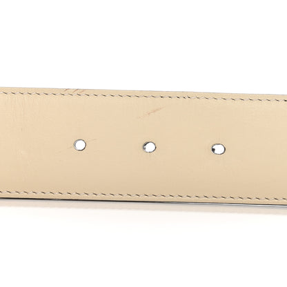 Gucci GG Supreme Monogram Matte Plutone Calfskin Double G 40mm Belt 100 40 Beige Ebony Mystic White 4 of 11