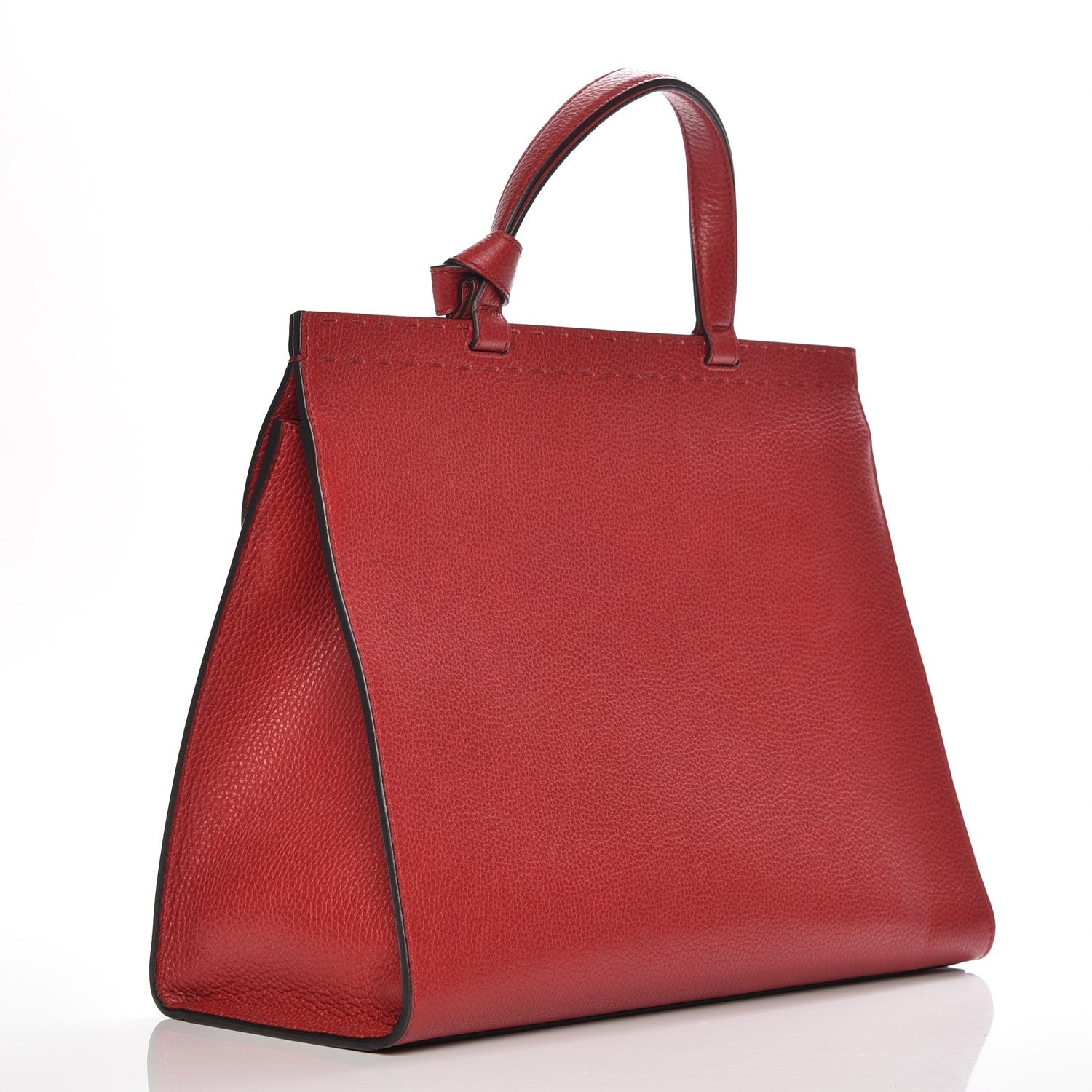 Gucci Calfskin Medium GG Marmont Top Handle Bag Vulcanic Red 3 of 7