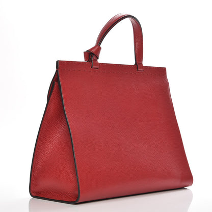 Gucci Calfskin Medium GG Marmont Top Handle Bag Vulcanic Red 3 of 7
