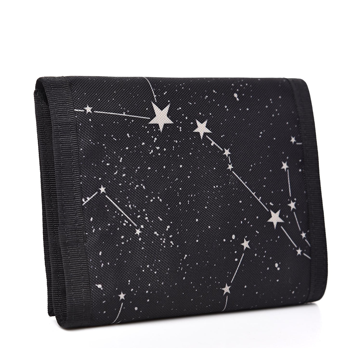 Nylon Constellation Print Tiny Buffalo Wallet Black