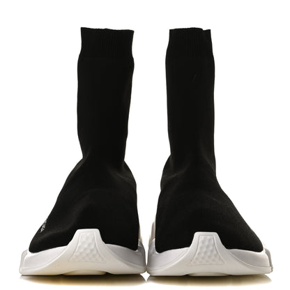 Balenciaga Neoprene Knit Womens Speed Sock Sneakers 39 Black White 2 of 10