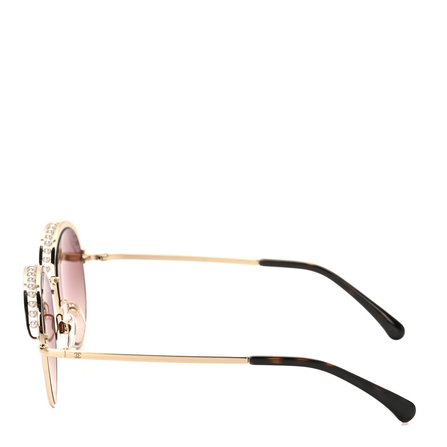 Round Pearl Sunglasses 4247-H Gold