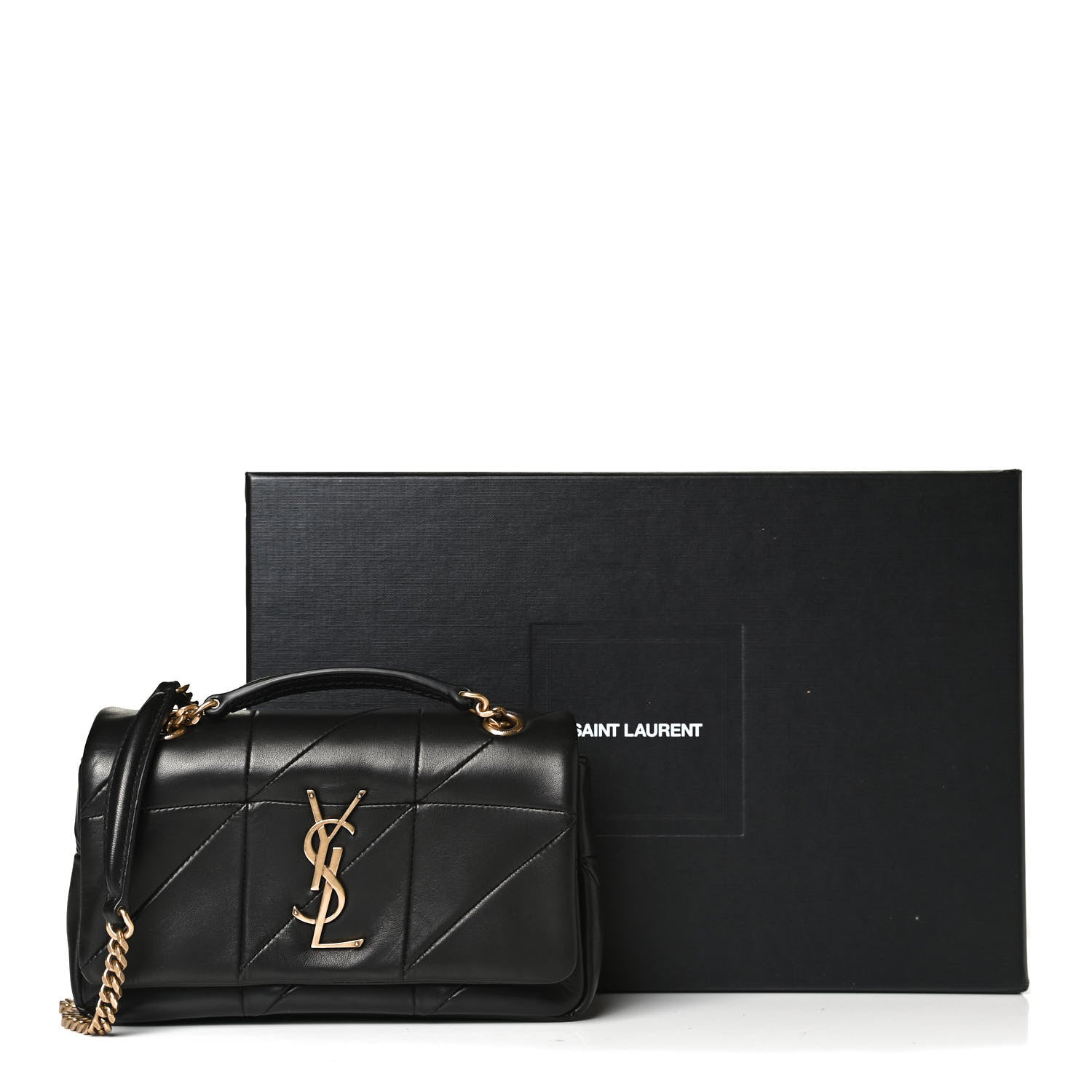 Saint Laurent Lambskin Patchwork Monogram Small Jamie Black 10 of 10