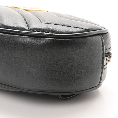 Gucci Calfskin Matelasse GG Marmont Belt Bag 85 34 Black 10 of 10