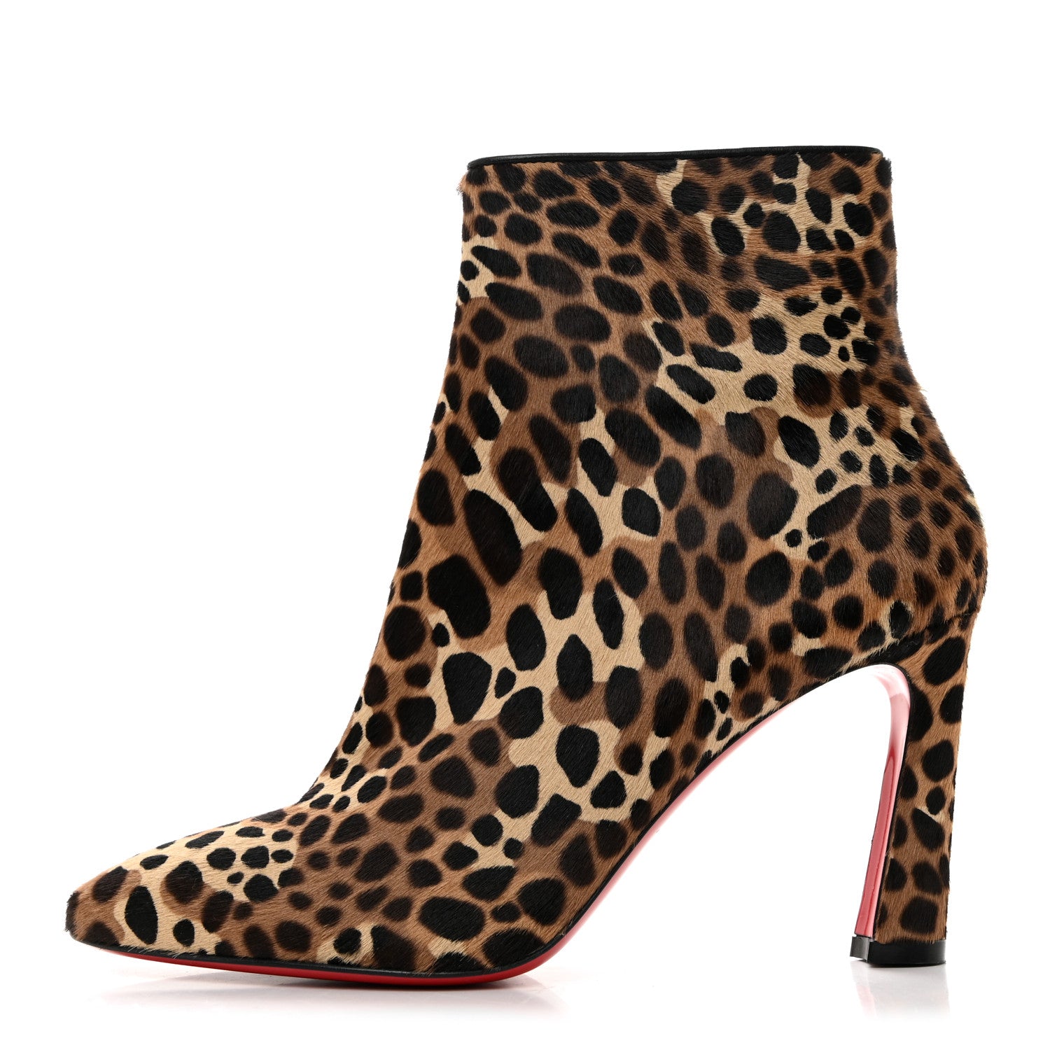 Christian Louboutin Pony Hair Leopard So Eleonor 85 Ankle Booties 37 Brown 1 of 7