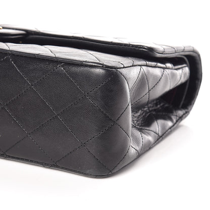 Chanel Lambskin Quilted Medium Double Flap Bag Black 9 of 18