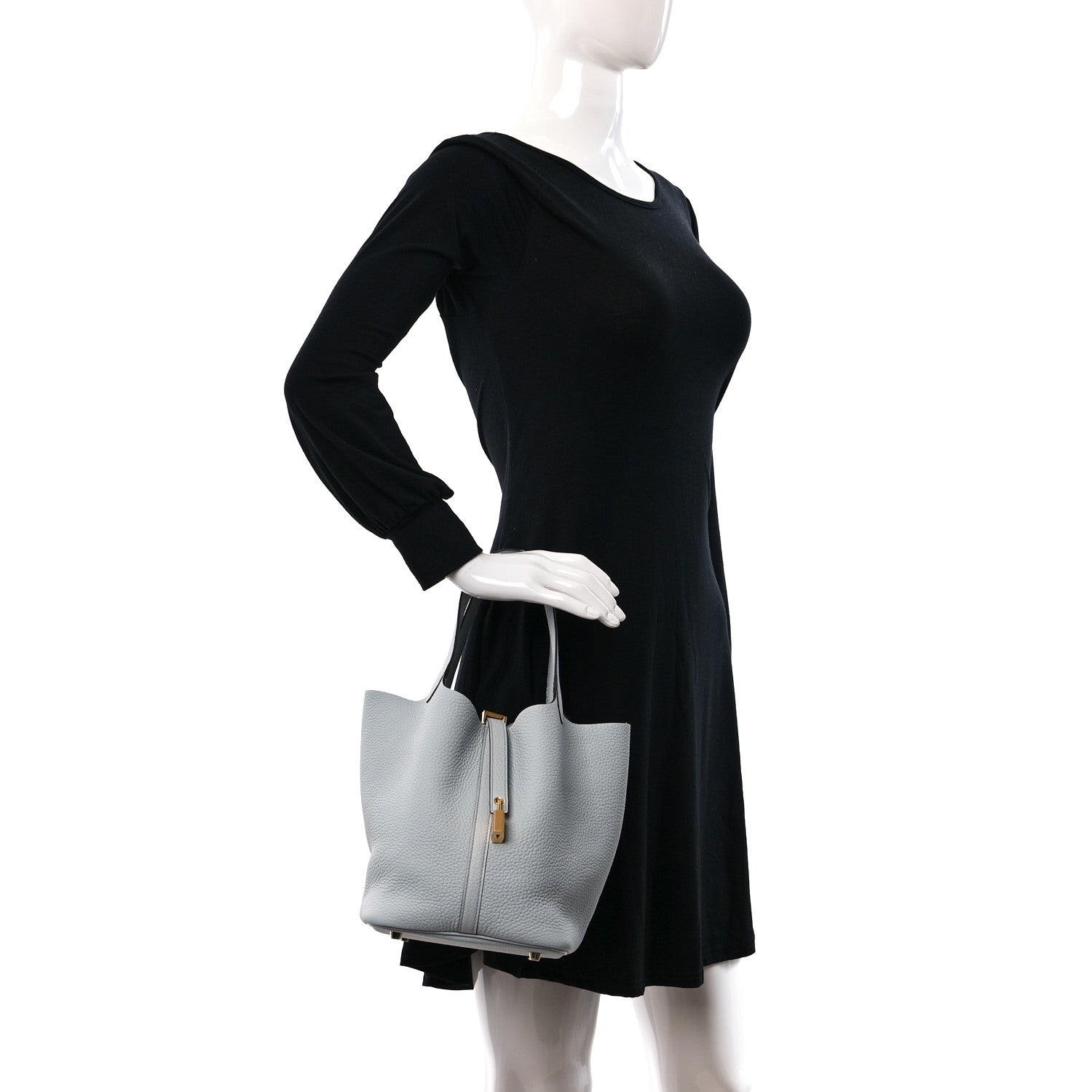 Hermes Taurillon Clemence Picotin Lock 22 MM Bleu Pale 2 of 10