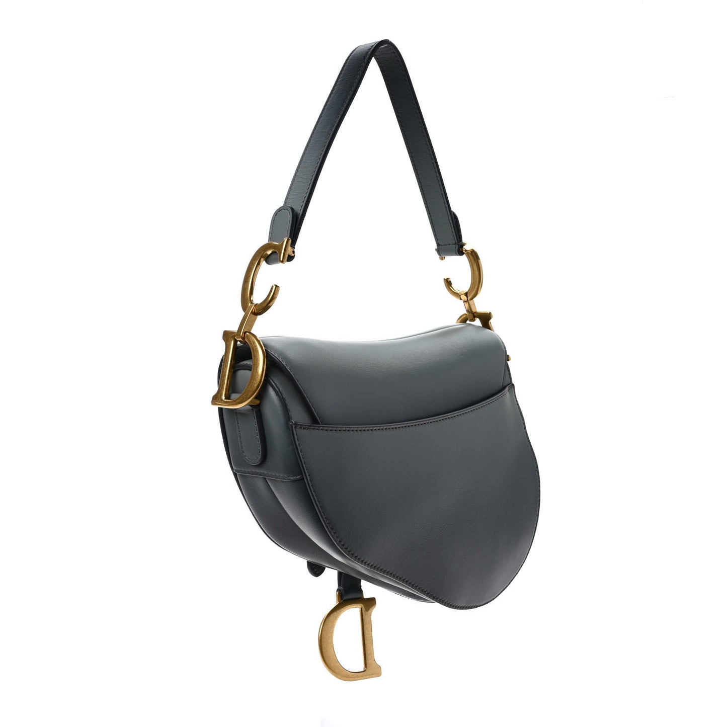 Gradient Calfskin Saddle Bag Gris