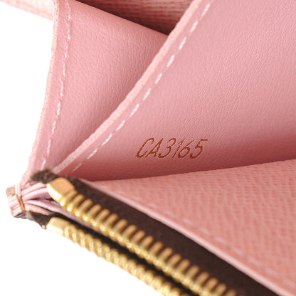 Louis Vuitton Damier Ebene Caissa Wallet Rose Ballerine 7 of 7