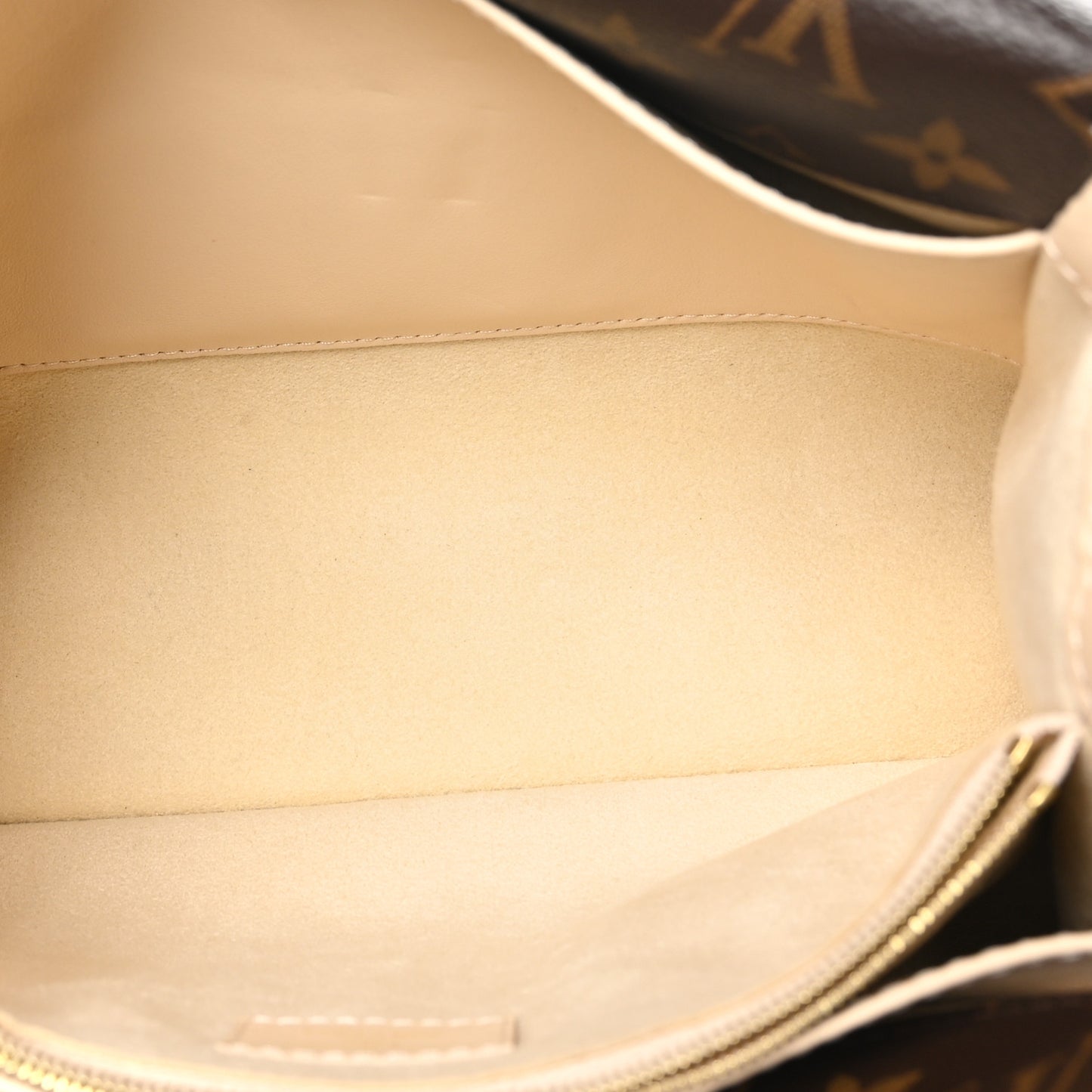 Grained Calfskin Monogram Double V Creme