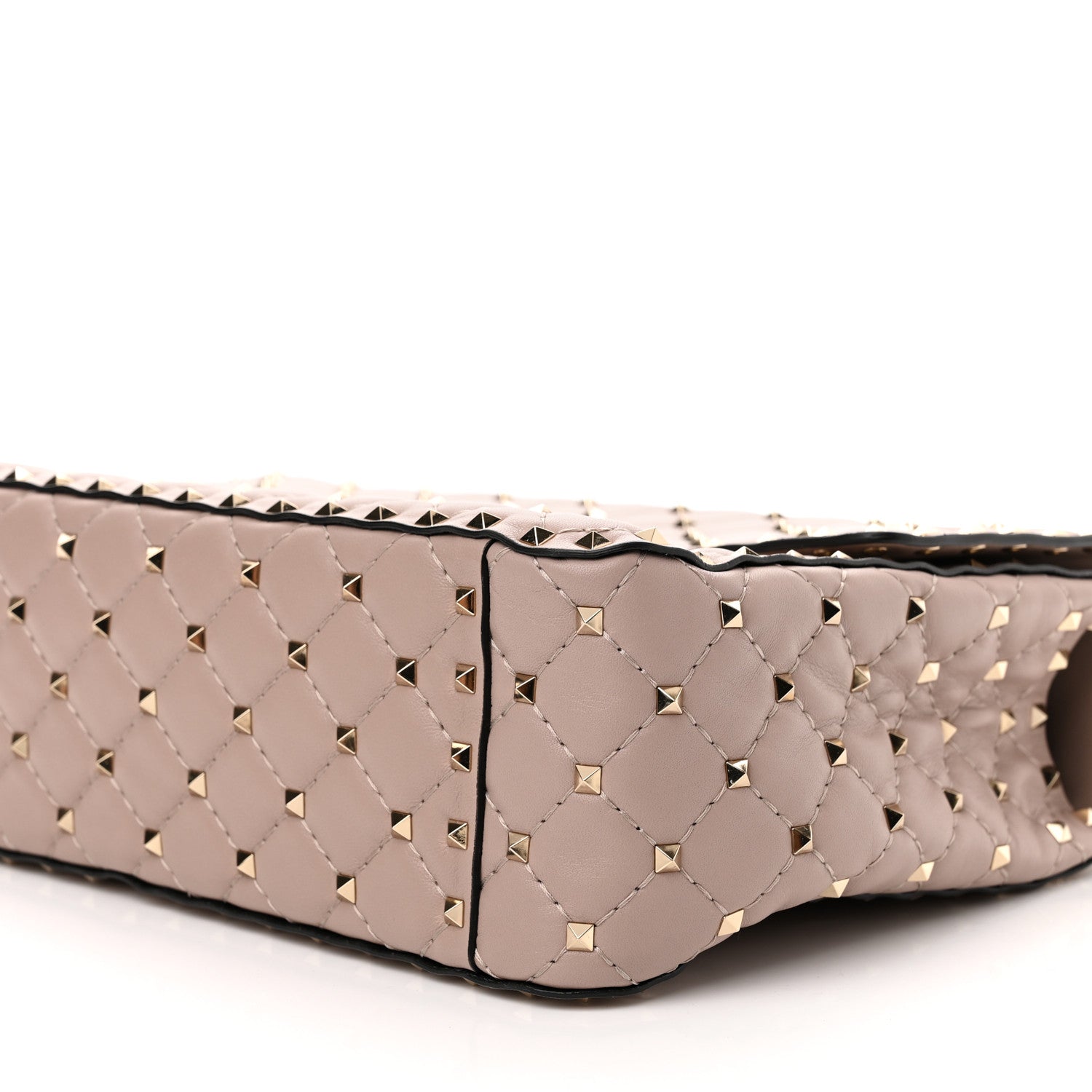 Valentino Garavani Lambskin Medium Rockstud Spike Shoulder Bag Poudre 9 of 9