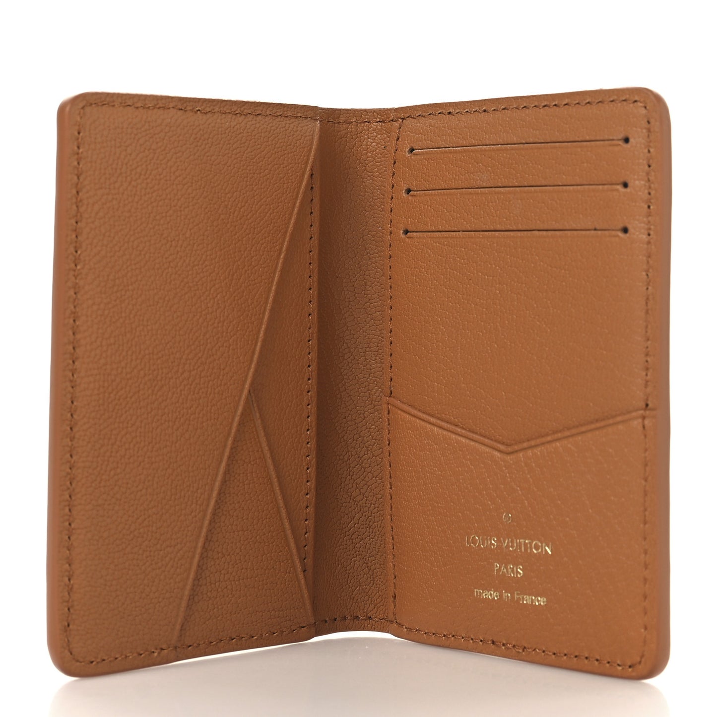 Ostrich Monogram Pocket Organizer NM