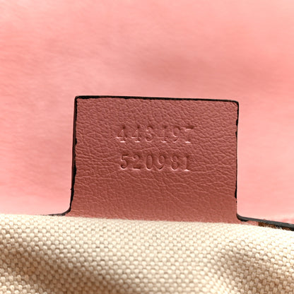Gucci Azalea Calfskin Enamel Matelasse Diagonal Small Torchon GG Marmont Shoulder Bag New Cherry Red Wild Rose 7 of 11