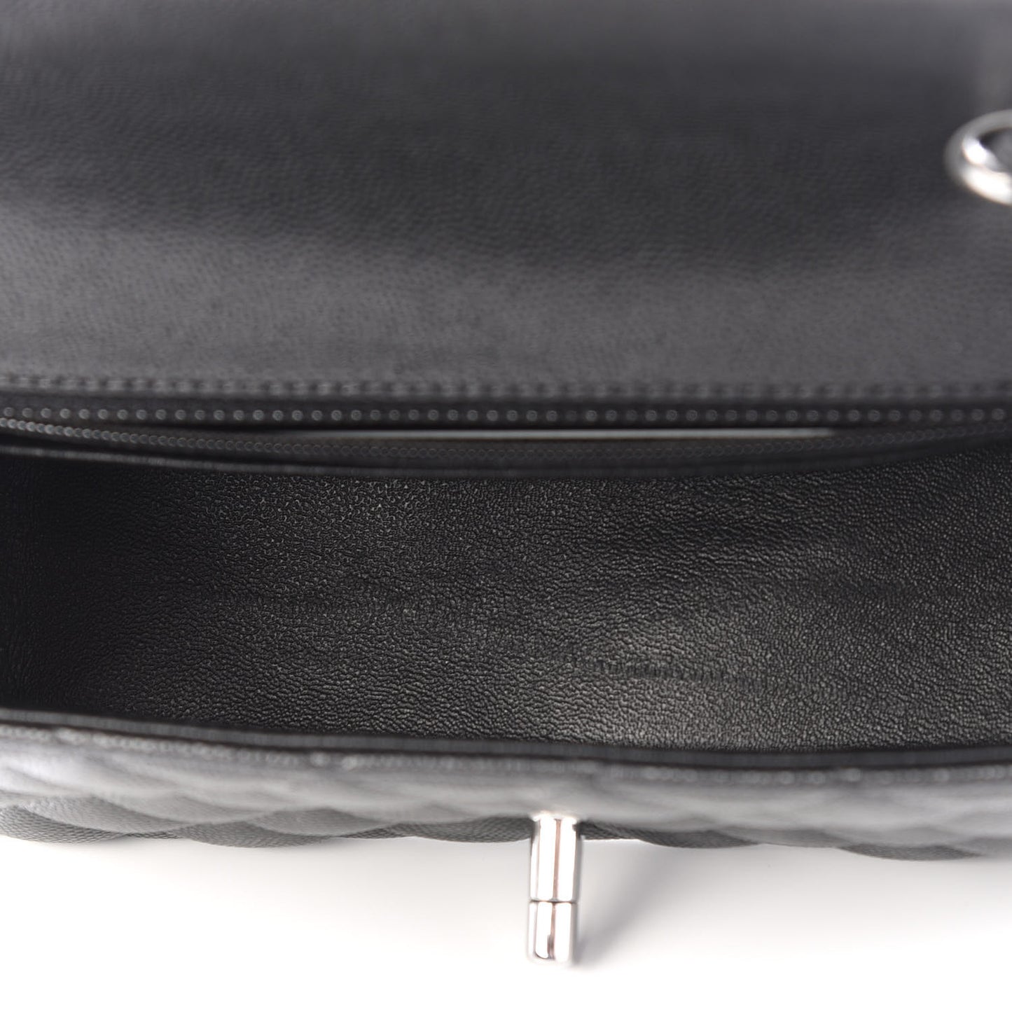 Caviar Quilted Mini Rectangular Flap Black