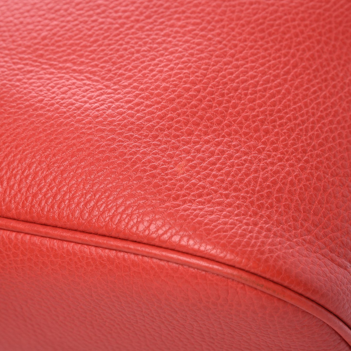 Dollar Calfskin Medium Dome Bag Sporting Red