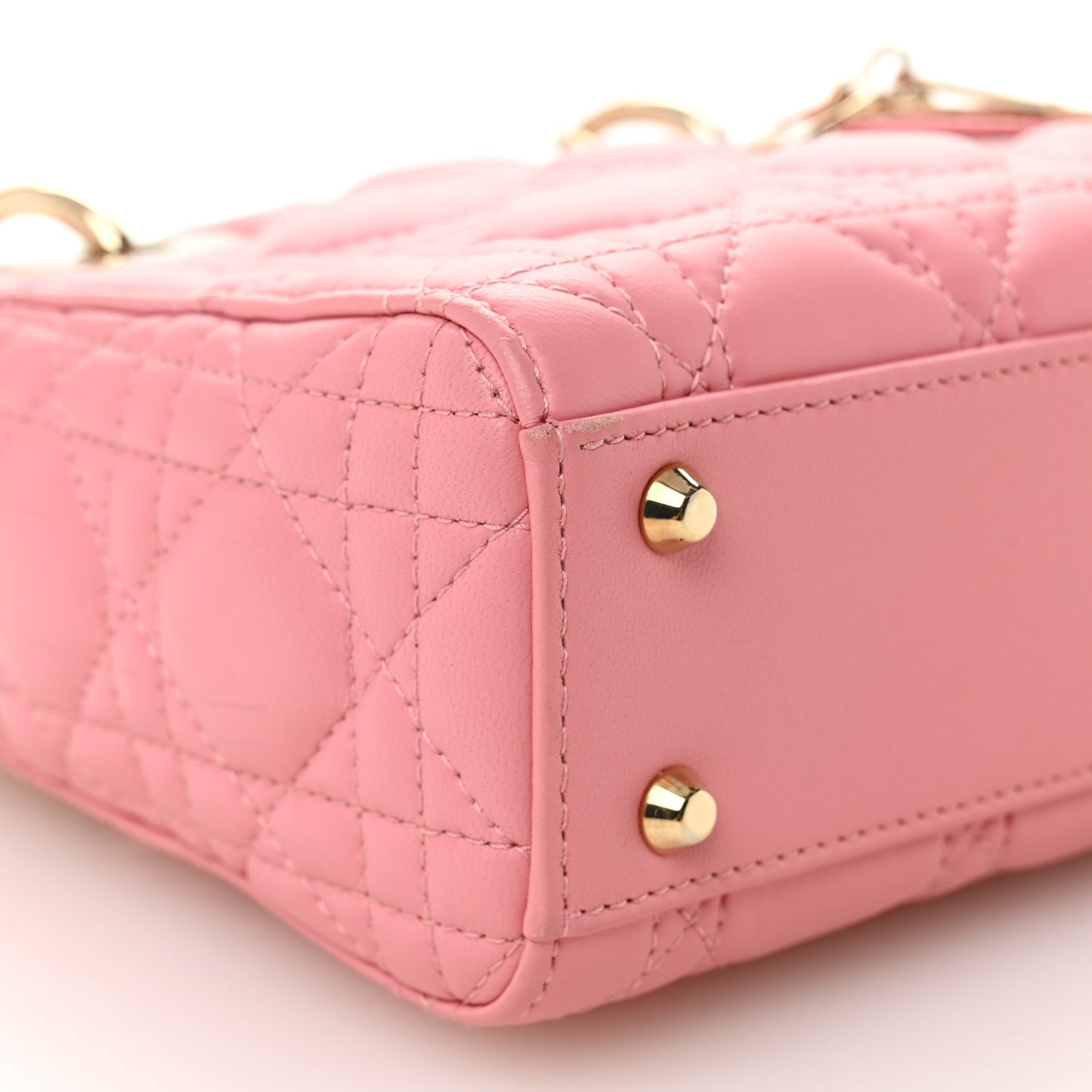 Lambskin Cannage Mini Lady Dior Light Pink