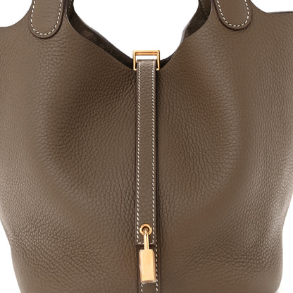 Hermes Taurillon Clemence Picotin Lock 22 MM Etoupe 8 of 10