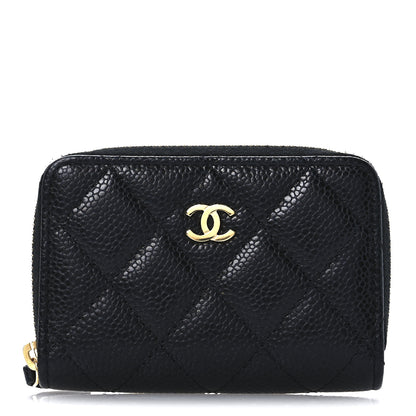 Chanel Caviar Quilted Zip Coin Purse Black 1 of 7