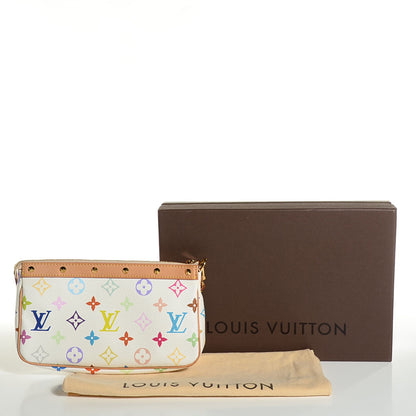 Louis Vuitton Monogram Multicolor Pochette Accessories White 9 of 9
