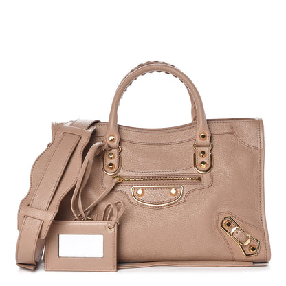 Balenciaga Chevre Gold Metallic Edge Hardware S City Rose Des Sables 1 of 9