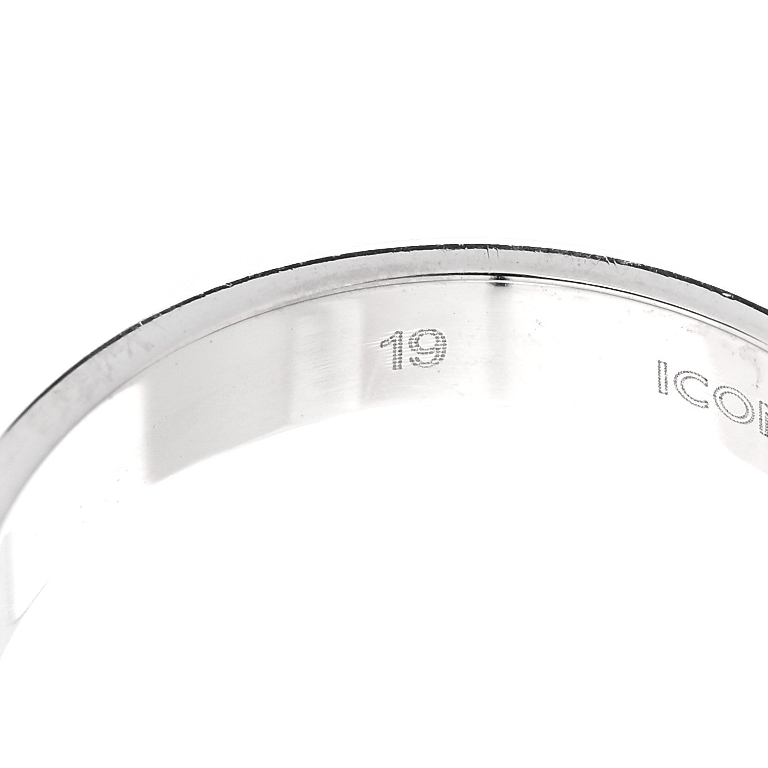 Gucci 18K White Gold 4mm Icon Thin Band Ring 59 8.75 6 of 6
