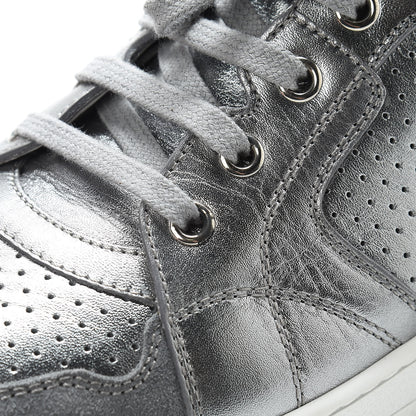 Christian Dior Metallic Calfskin Hip-Dior High Top Sneakers 39 Steel 12 of 14