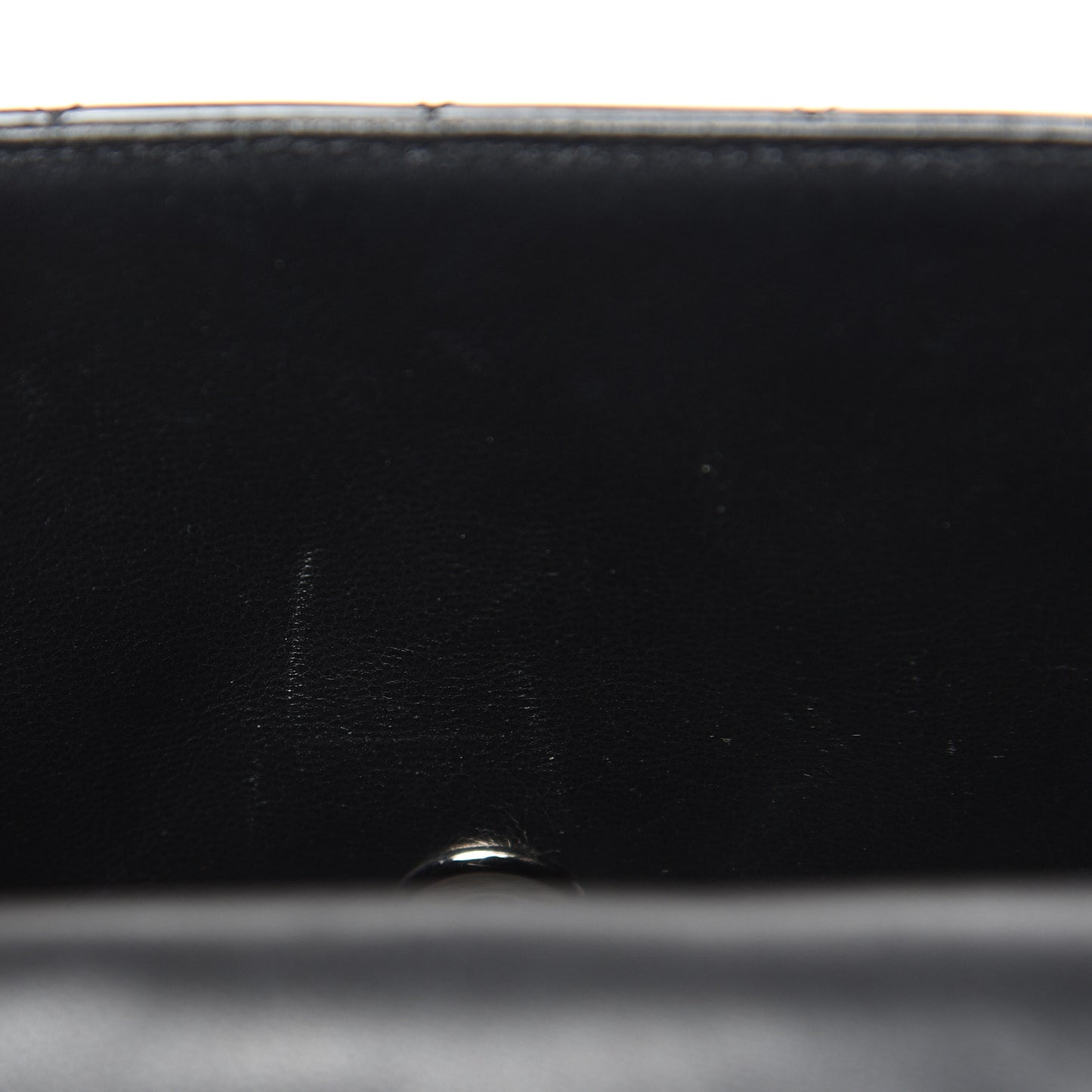 Patent Calfskin Quilted Mini Square Flap Black