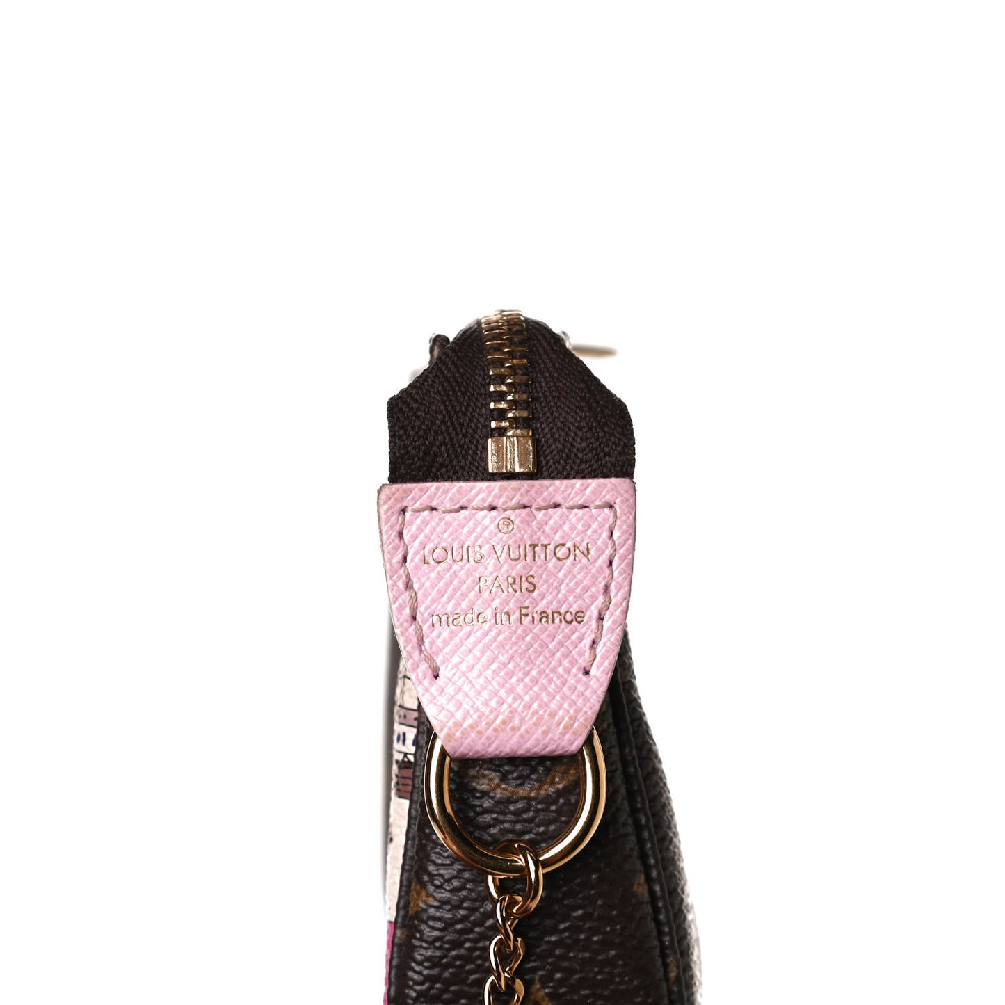 Monogram 2016 Christmas Animation Mini Pochette Accessories Rose Ballerine