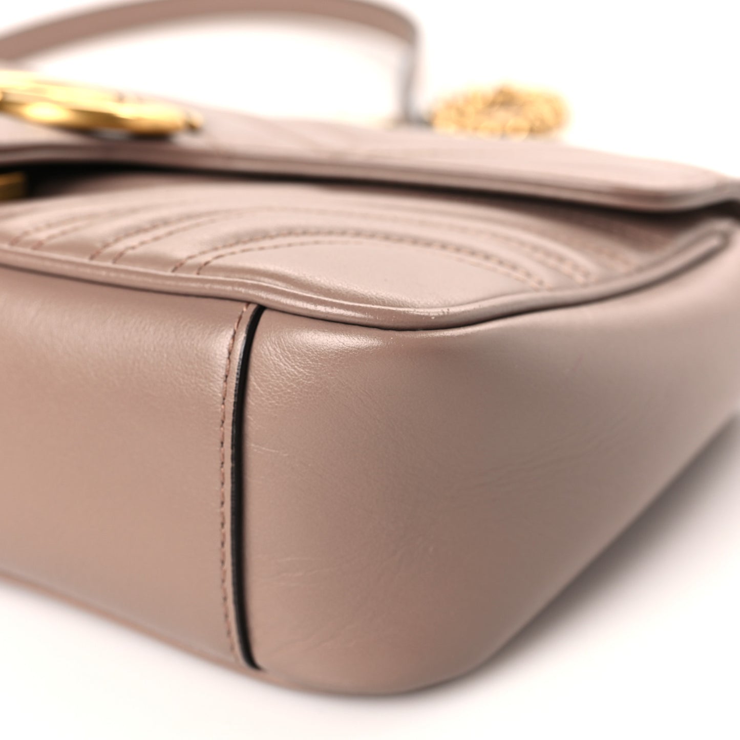 Calfskin Matelasse Small GG Marmont Shoulder Bag Porcelain Rose