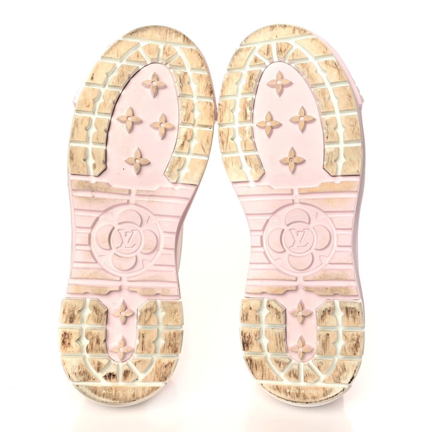 Canvas LV Squad Sneakers 39 White Pink