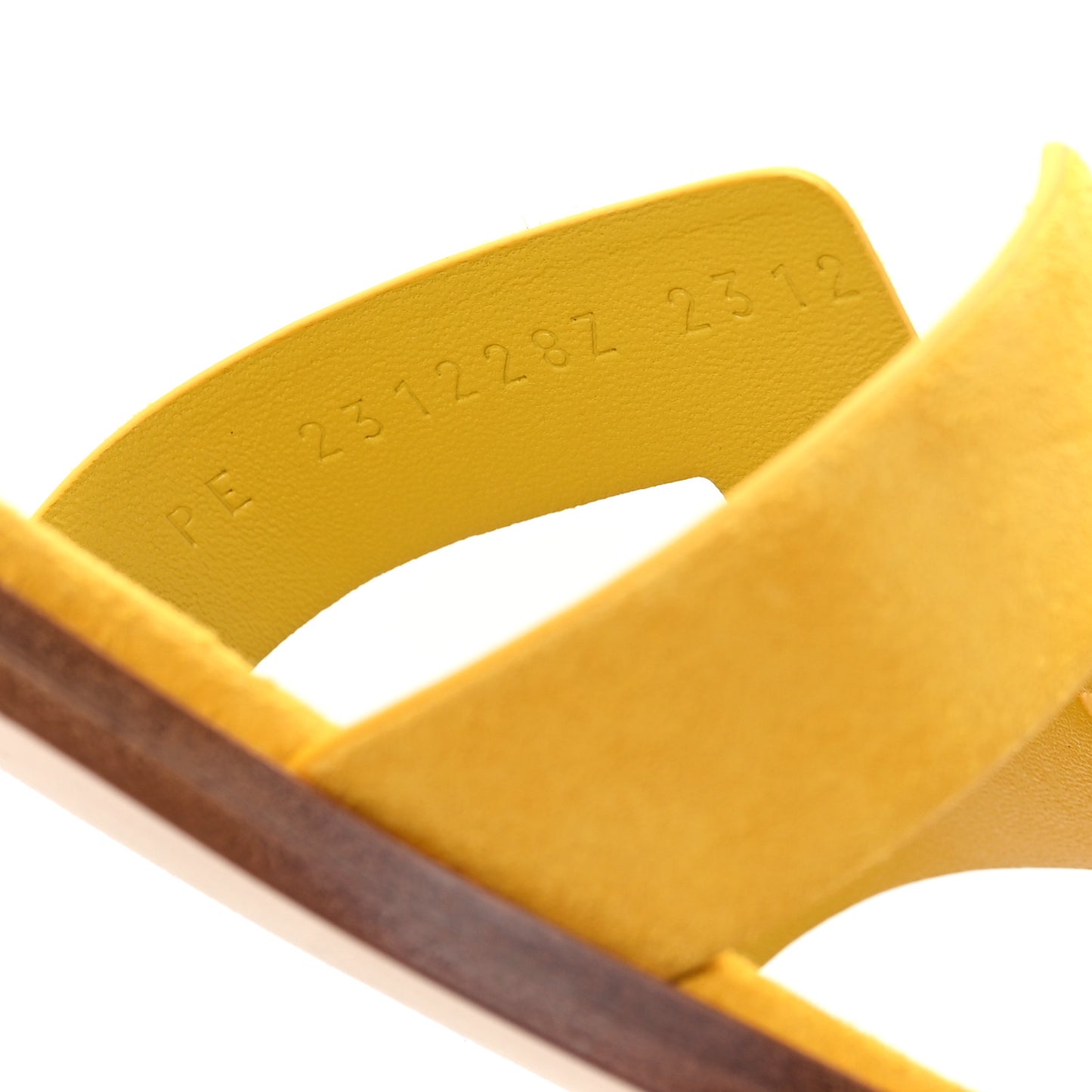 Suede Goatskin Santorini Sandals 36 Jaune Bouton D'or