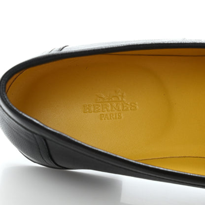 Hermes Goatskin Womens Royal Loafers 41 Black 6 of 8